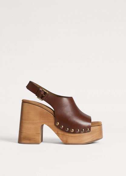 Dark Brown High Front Clog | ME+EM Accessories