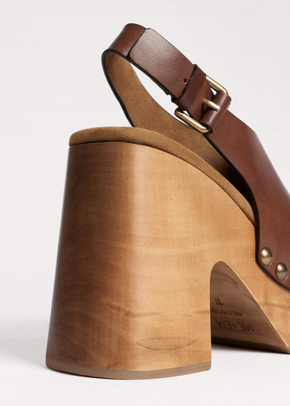 Dark Brown High Front Clog | ME+EM Accessories