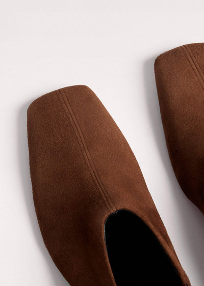 Brown High Front Block Heel | ME+EM Accessories