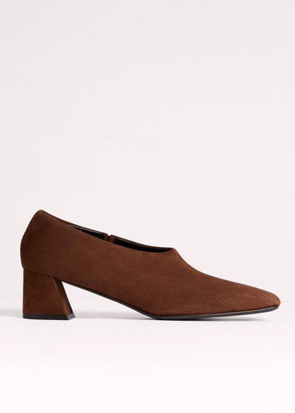 Brown High Front Block Heel | ME+EM Accessories