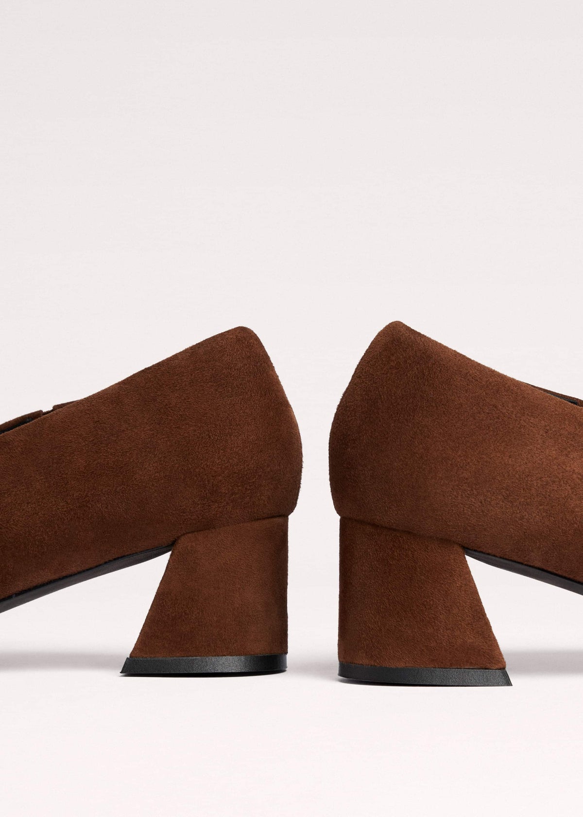 Brown High Front Block Heel | ME+EM Accessories