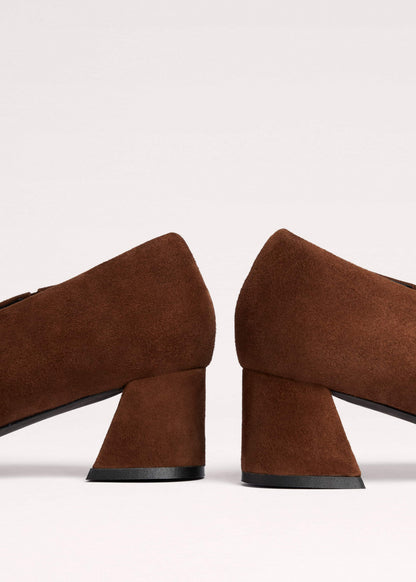 Brown High Front Block Heel | ME+EM Accessories