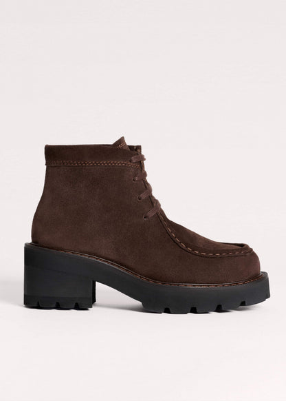 Brown Chunky Lace Up Ankle Boot | ME+EM Accessories