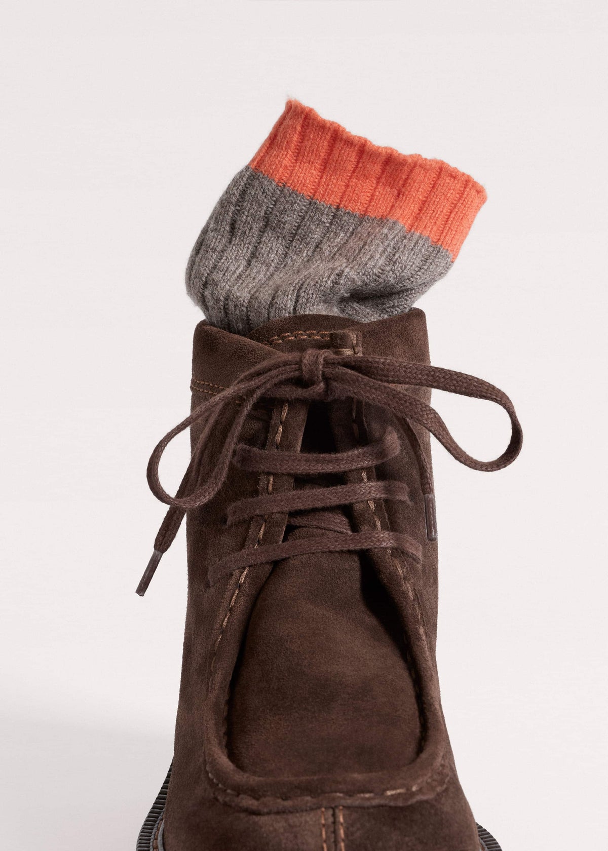 Brown Chunky Lace Up Ankle Boot | ME+EM Accessories