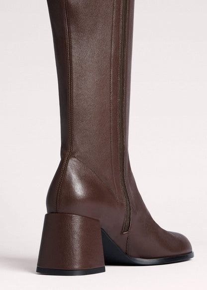Brown Knee-High Stretch Boot | ME+EM Accessories