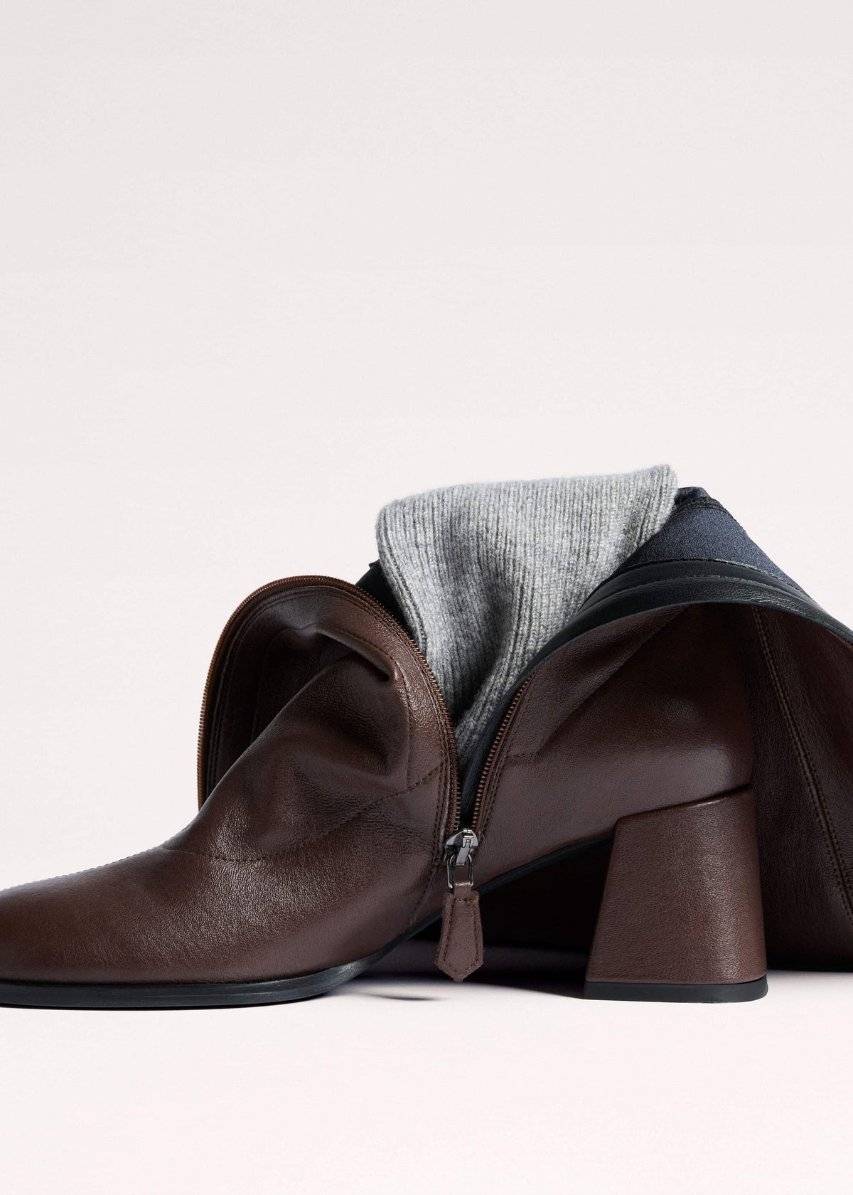 Brown Knee-High Stretch Boot | ME+EM Accessories