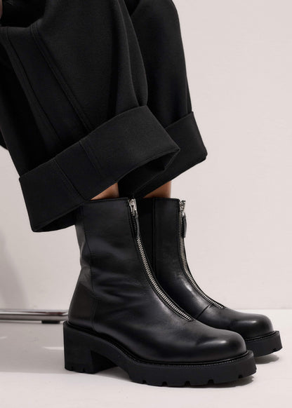 Black Zip Front Boot | ME+EM Accessories