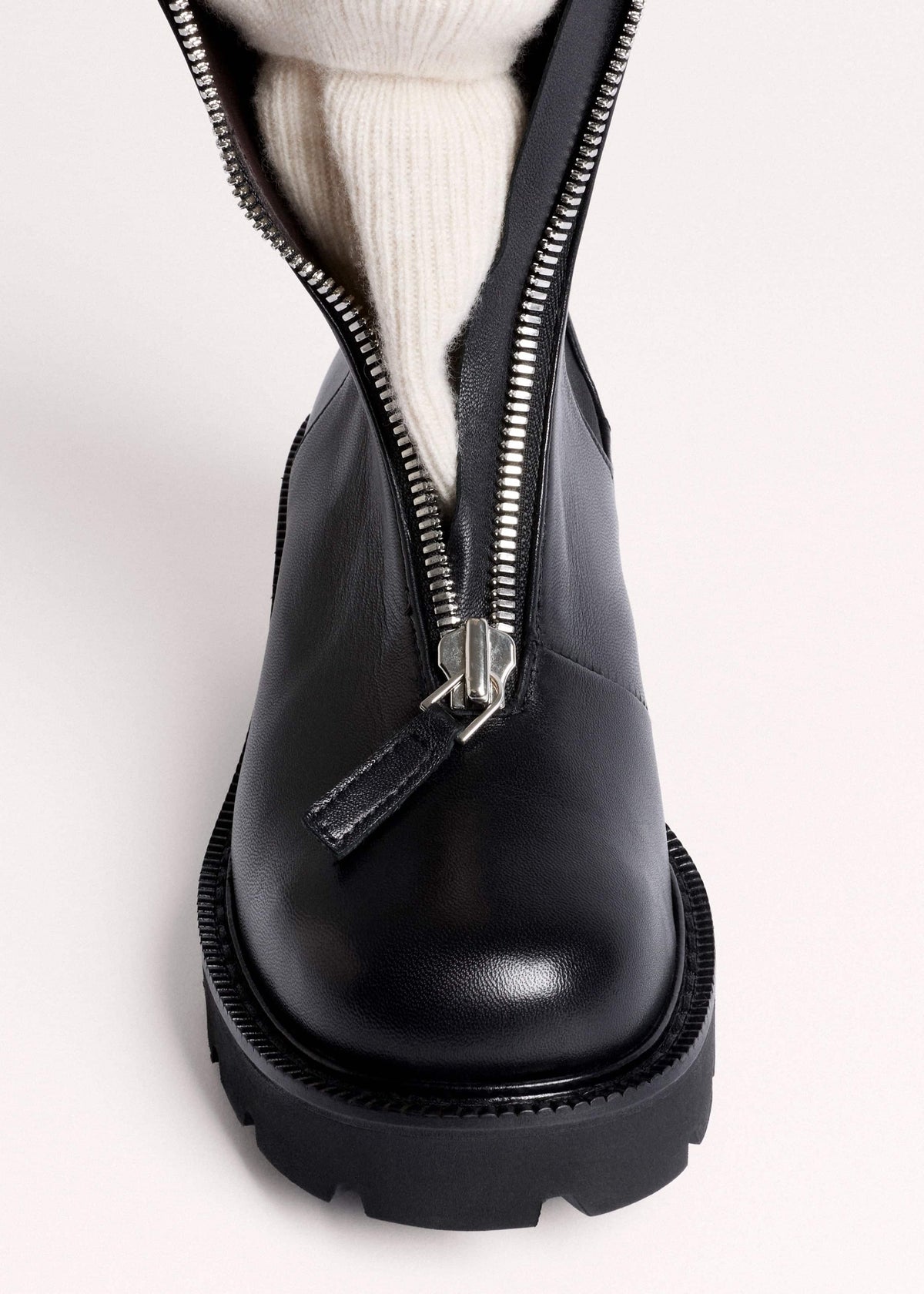 Black Zip Front Boot | ME+EM Accessories