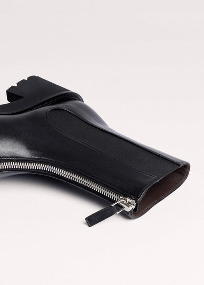 Black Zip Front Boot | ME+EM Accessories