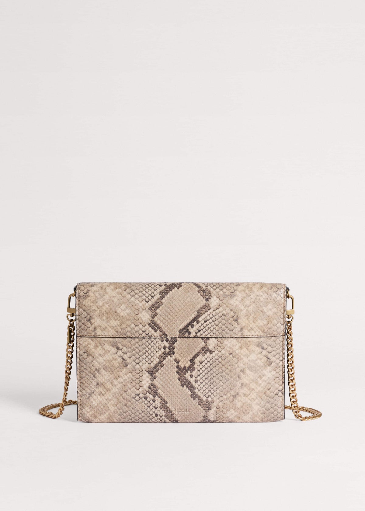 Gray Snake Print Clutch Bag | ME+EM Accessories