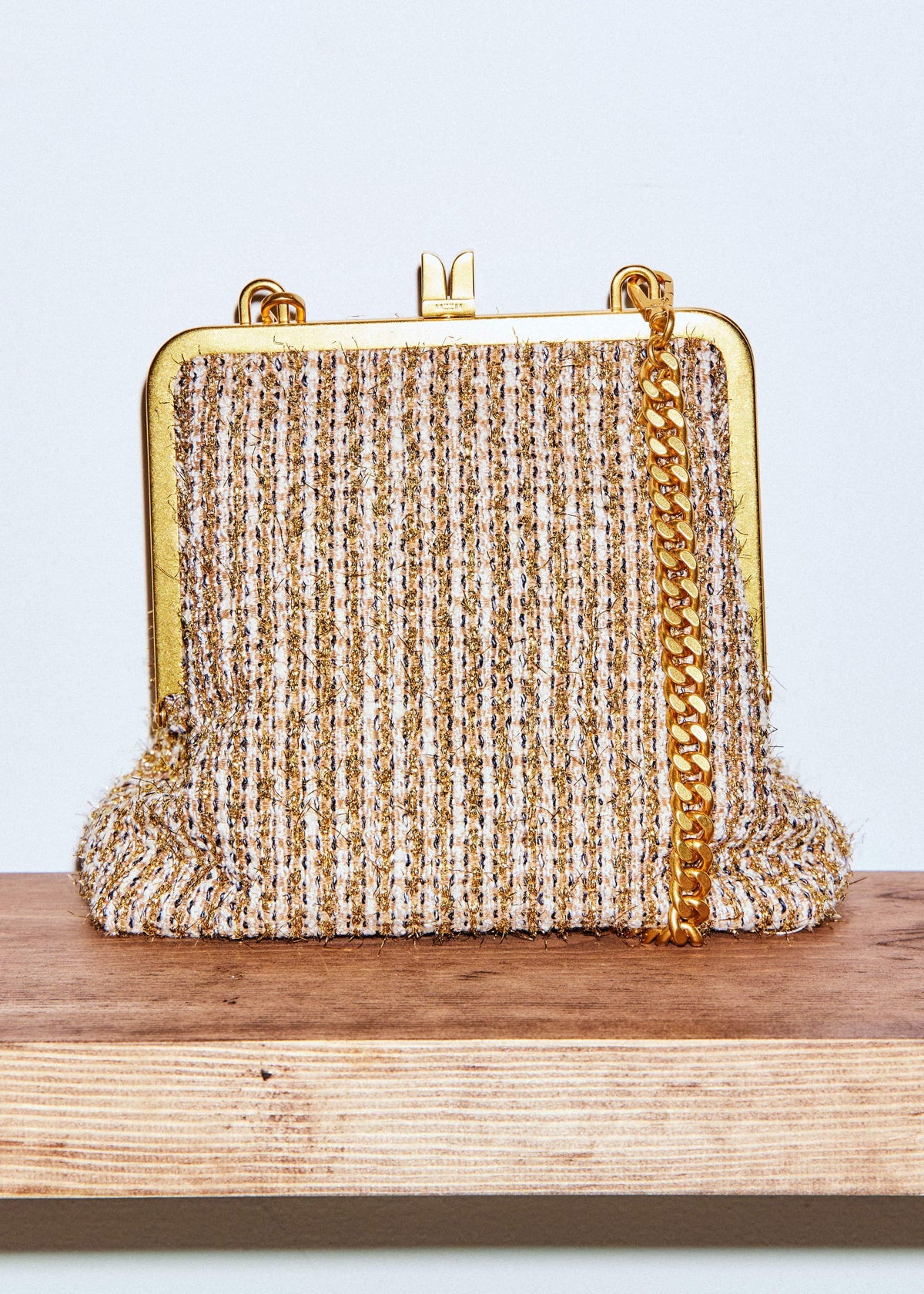 Gold Tweed AM-PM Crossbody Bag | ME+EM Accessories