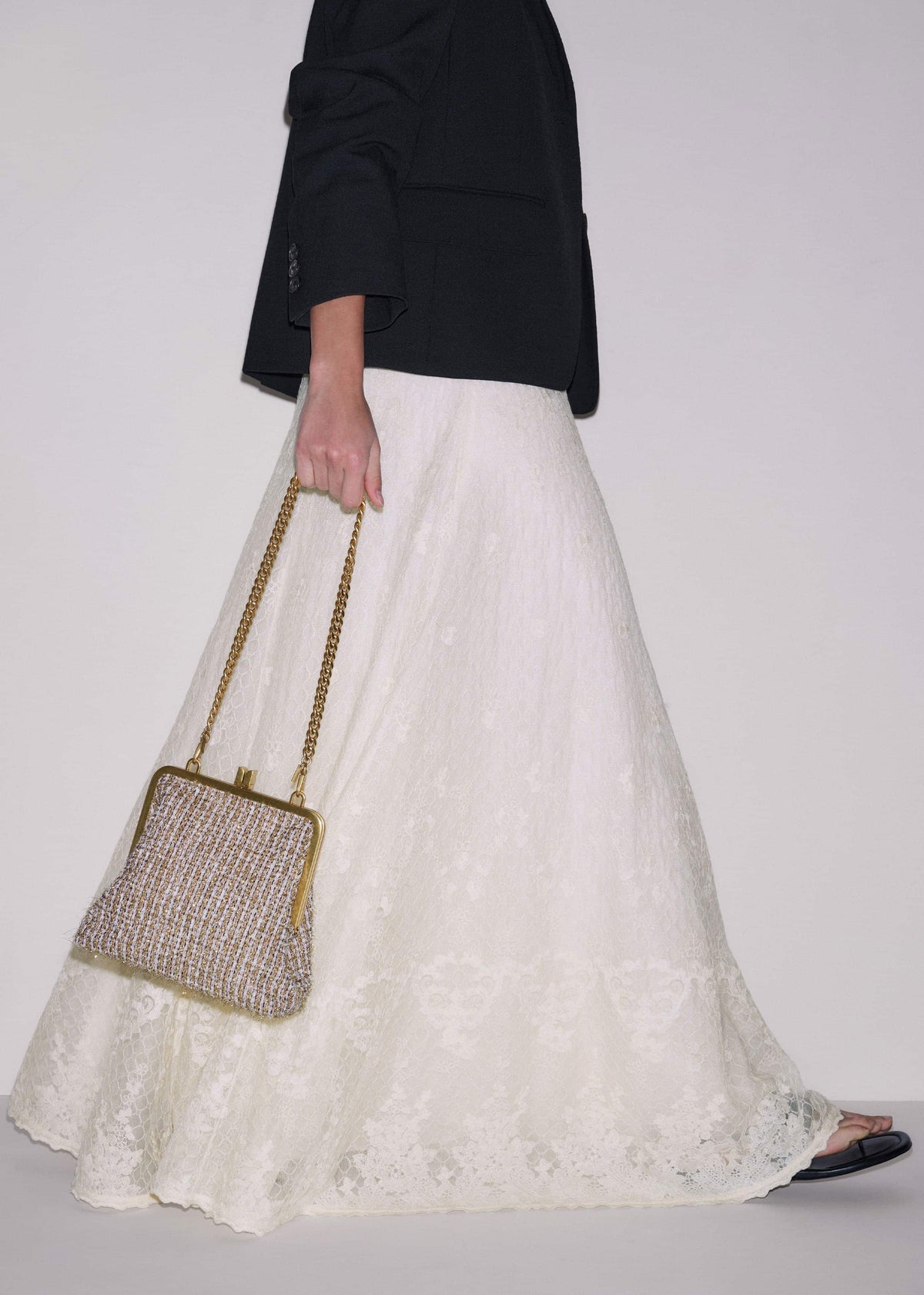 Gold Tweed AM-PM Crossbody Bag | ME+EM Accessories