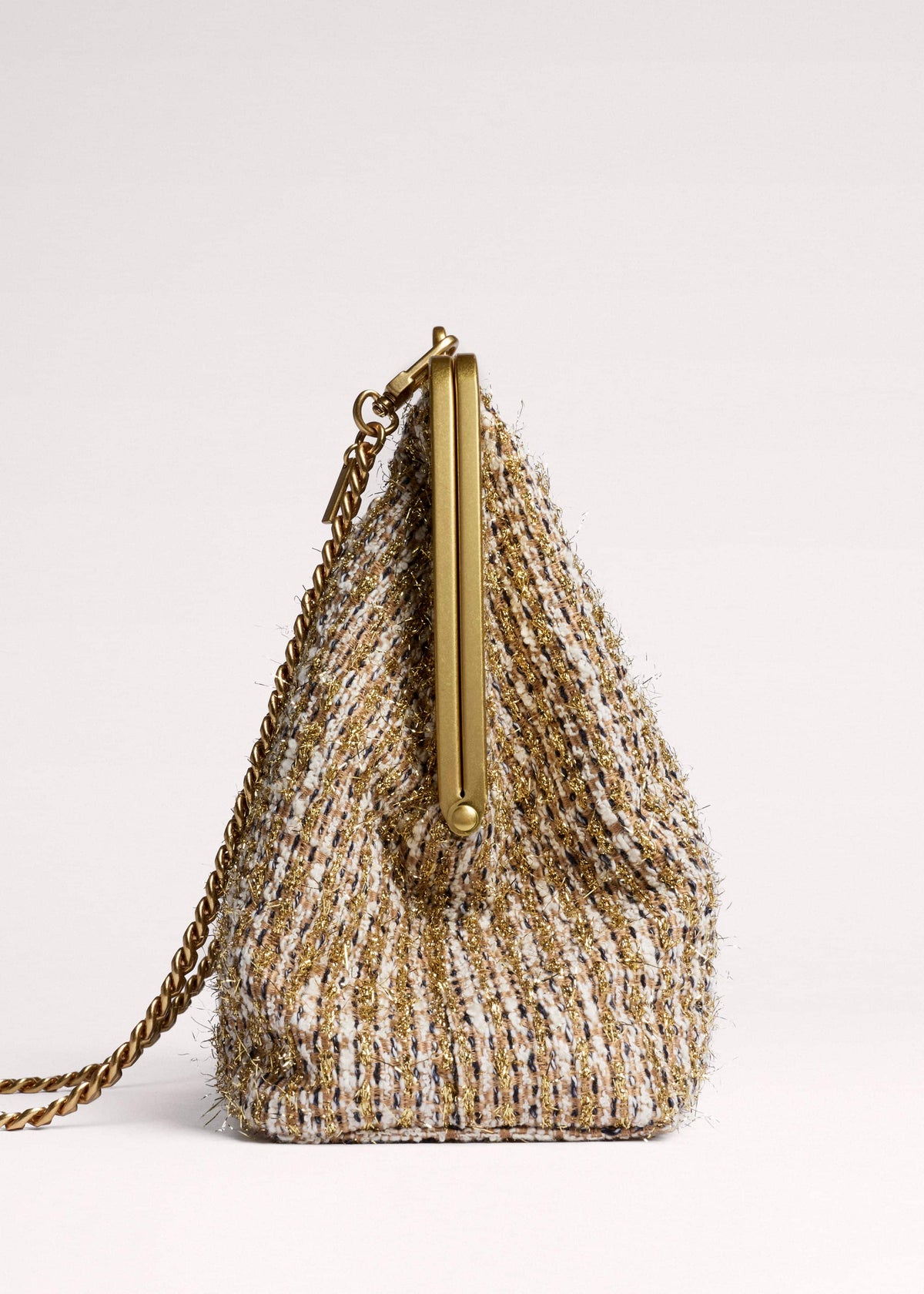 Gold Tweed AM-PM Crossbody Bag | ME+EM Accessories