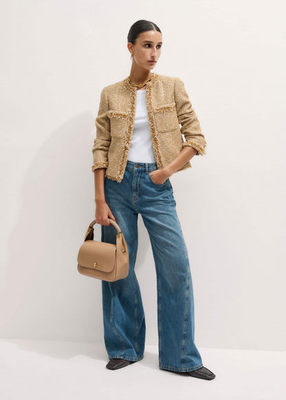 Light Brown Resin Handle Crossbody Bag | ME+EM Accessories