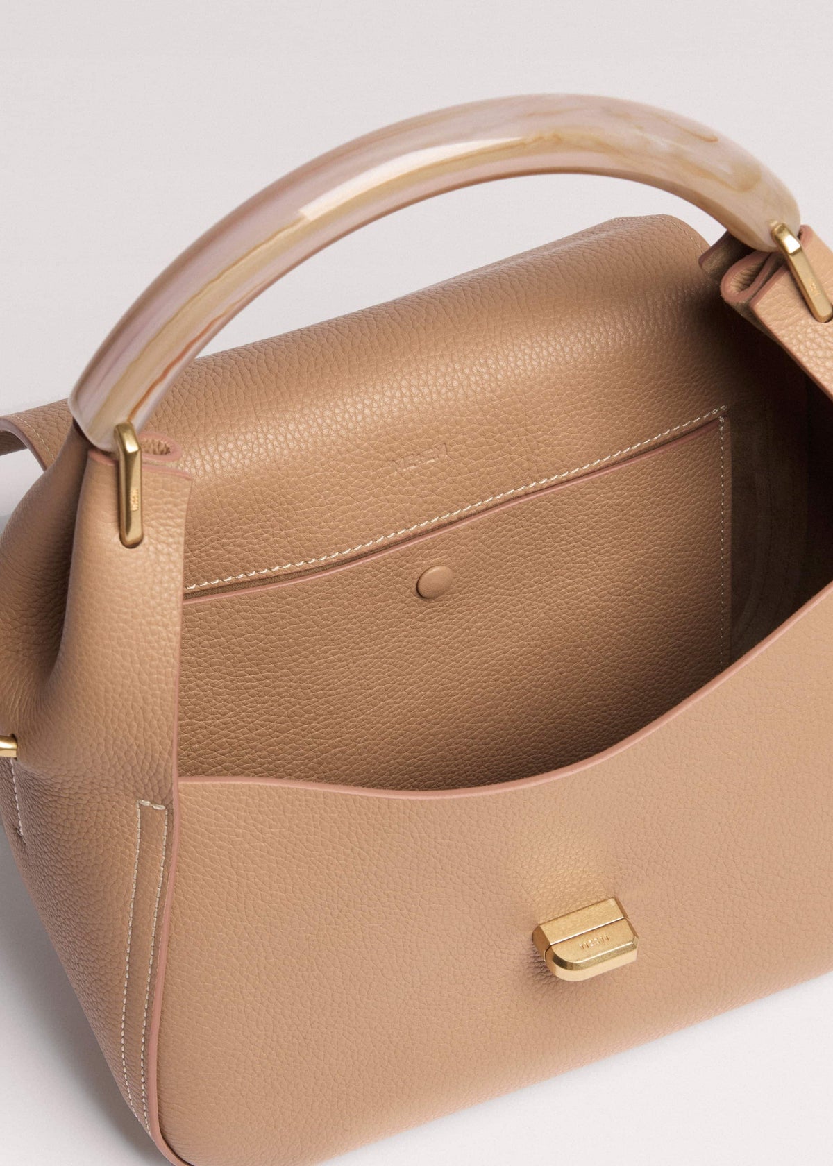 Light Brown Resin Handle Crossbody Bag | ME+EM Accessories