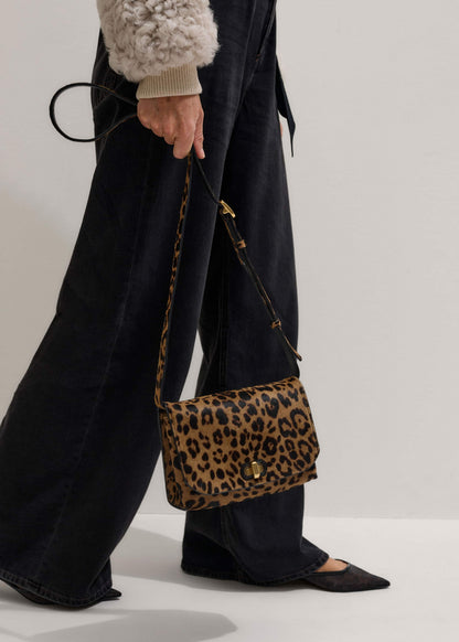 Brown 2-Way Leopard Print Crossbody Bag | ME+EM Accessories