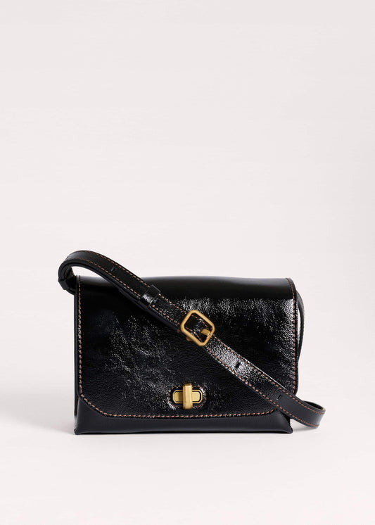 Black Leather Clutch + Crossbody Bag | ME+EM Accessories