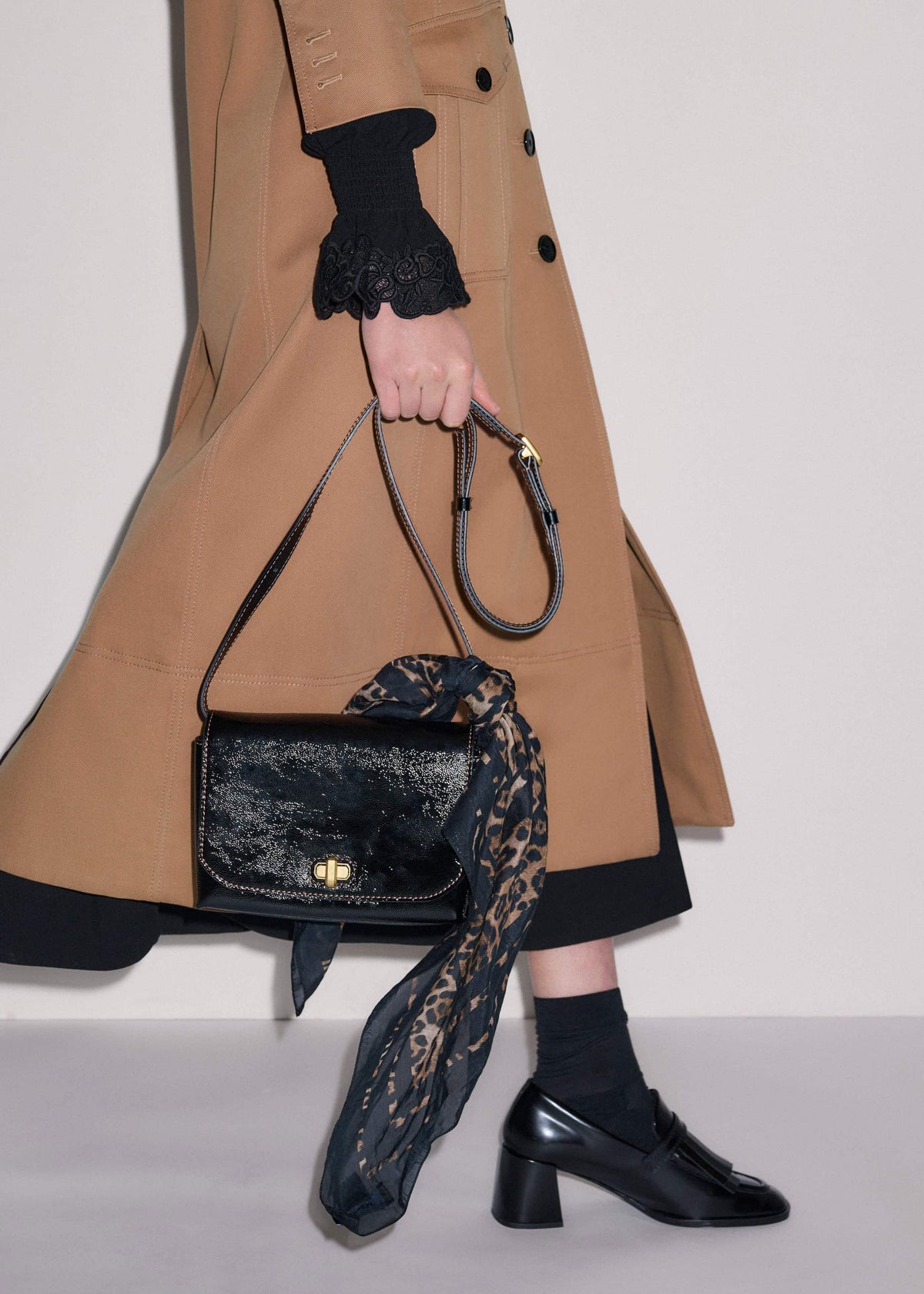 Black Leather Clutch + Crossbody Bag | ME+EM Accessories