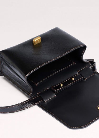 Black Leather Clutch + Crossbody Bag | ME+EM Accessories