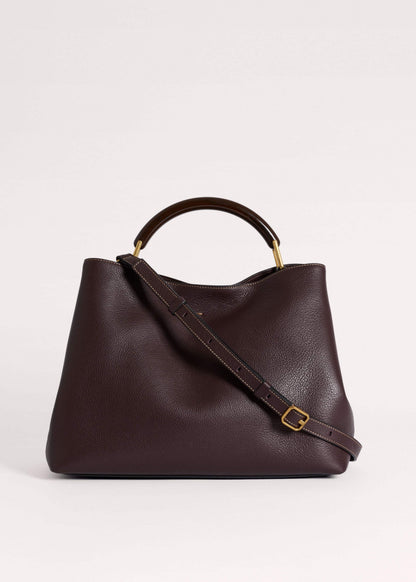 Red Leather Soft Constructed Day Bag | ME+EM Accessories