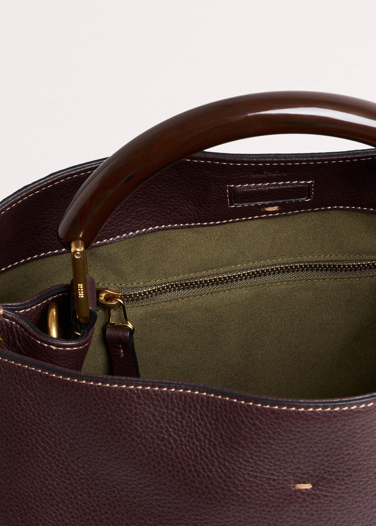 Red Leather Soft Constructed Day Bag | ME+EM Accessories