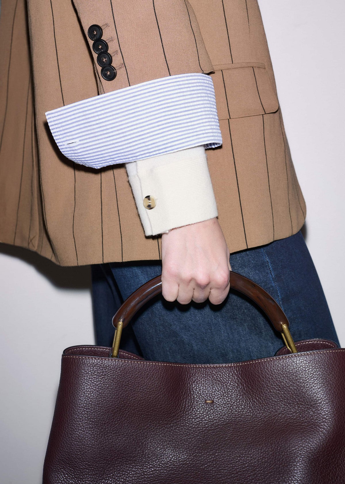 Red Leather Soft Constructed Day Bag | ME+EM Accessories