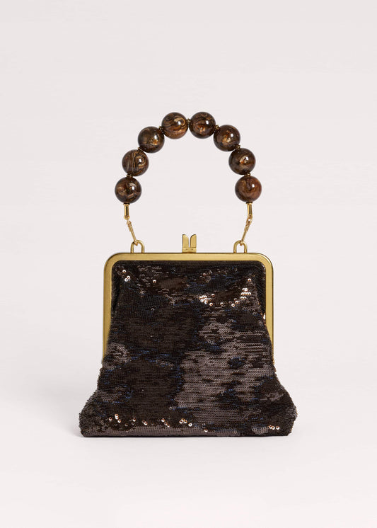 Brown Sequin Evening Bag | ME+EM Accessories