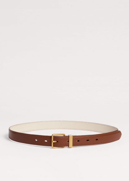 Dark Brown Buttercream Reversible Belt | ME+EM Accessories