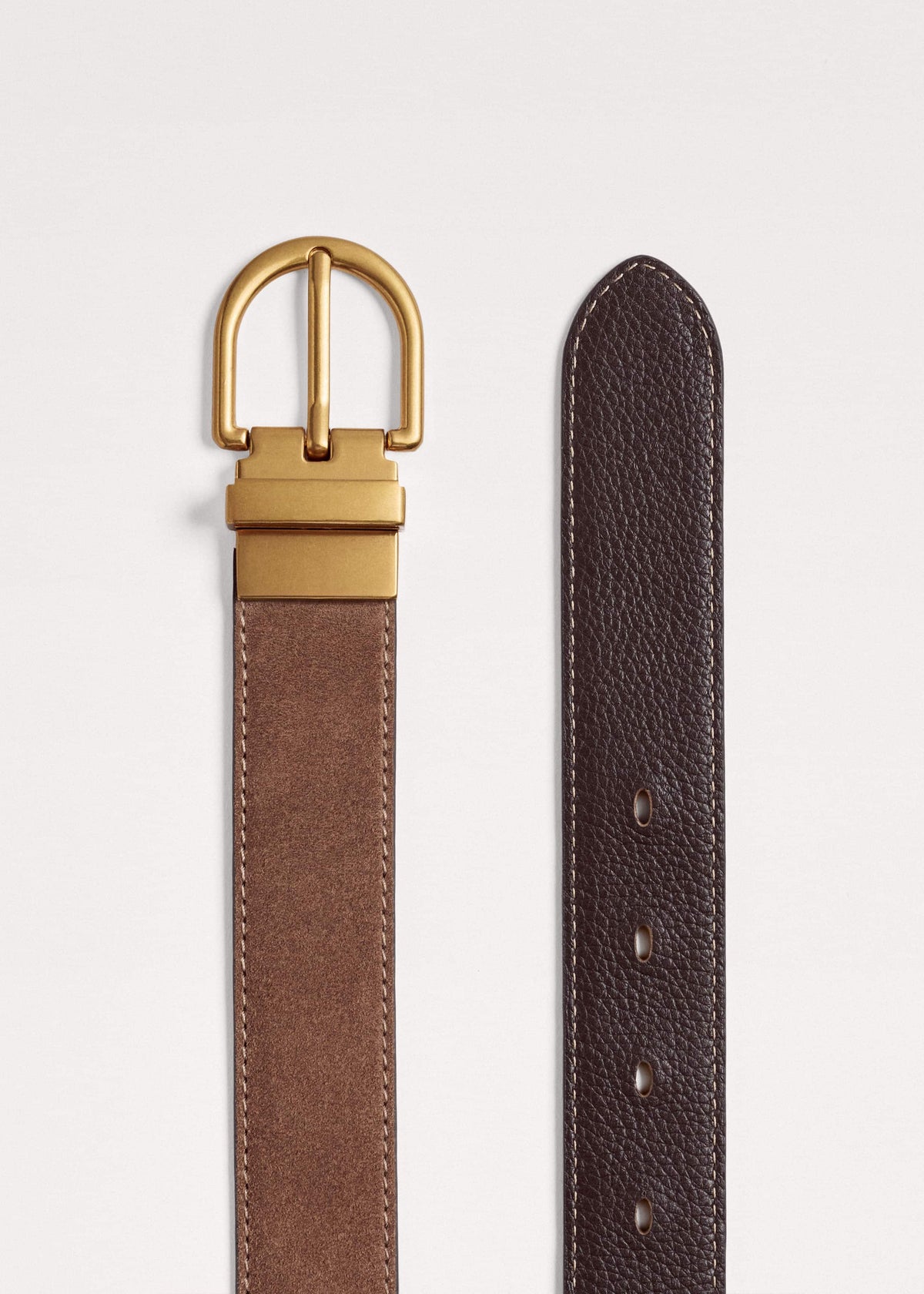 Brown Classic Round Reversible Belt | ME+EM Accessories