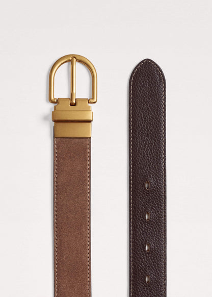 Brown Classic Round Reversible Belt | ME+EM Accessories