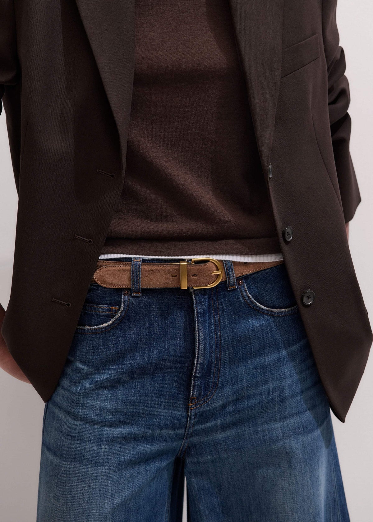 Brown Classic Round Reversible Belt | ME+EM Accessories