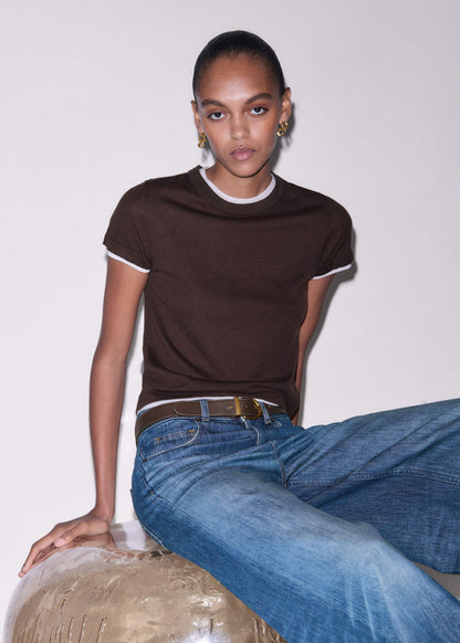 Brown Classic Round Reversible Belt | ME+EM Accessories