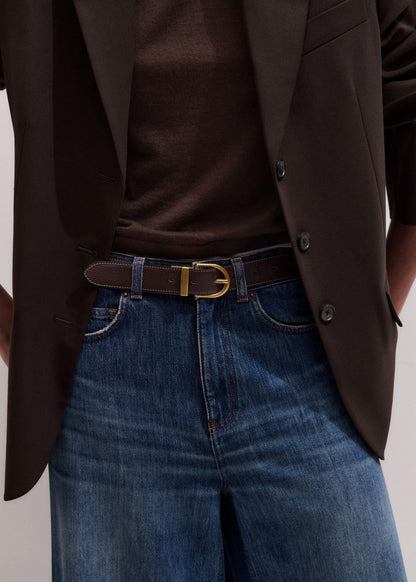 Brown Classic Round Reversible Belt | ME+EM Accessories