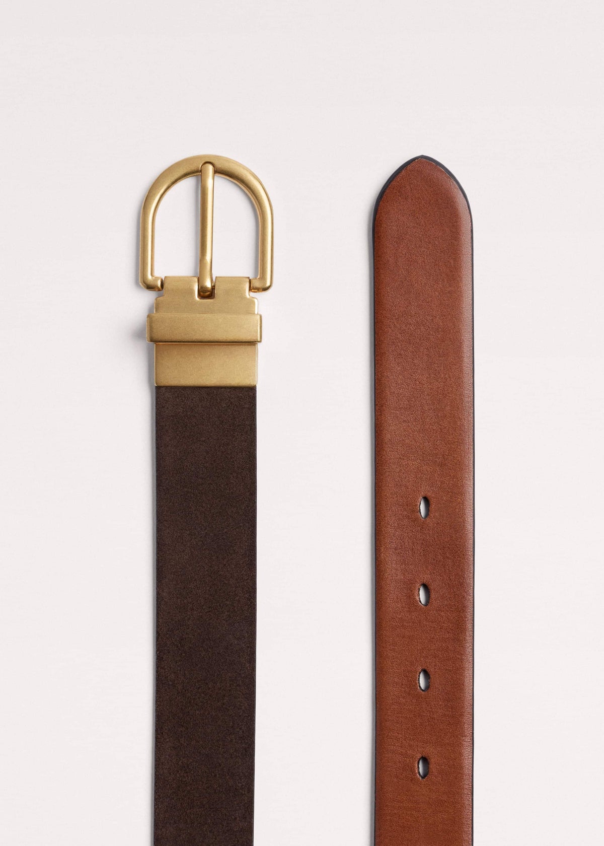 Chocolate + Tan Reversible Belt | ME+EM Accessories