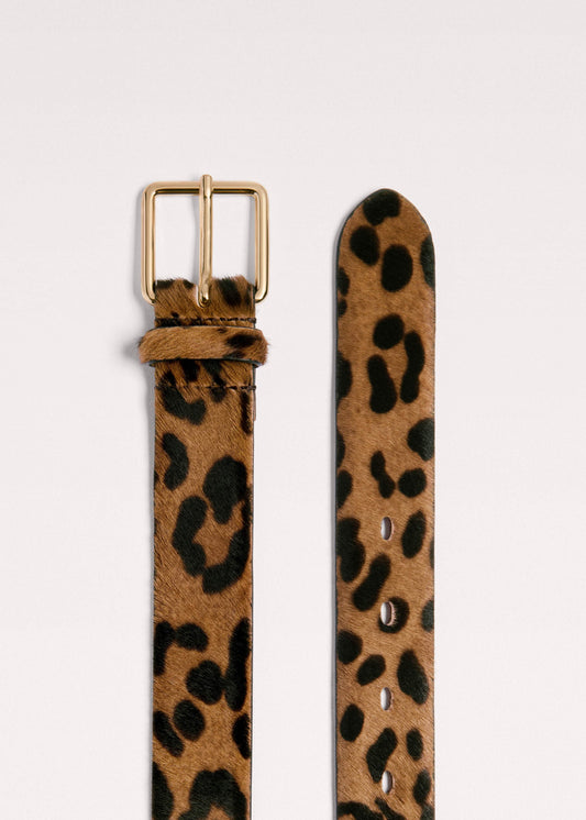 Brown Leopard Print Classic Belt | ME+EM Accessories