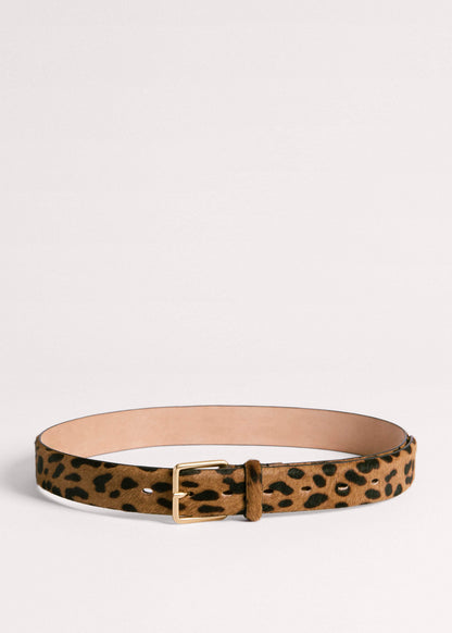 Brown Leopard Print Classic Belt | ME+EM Accessories