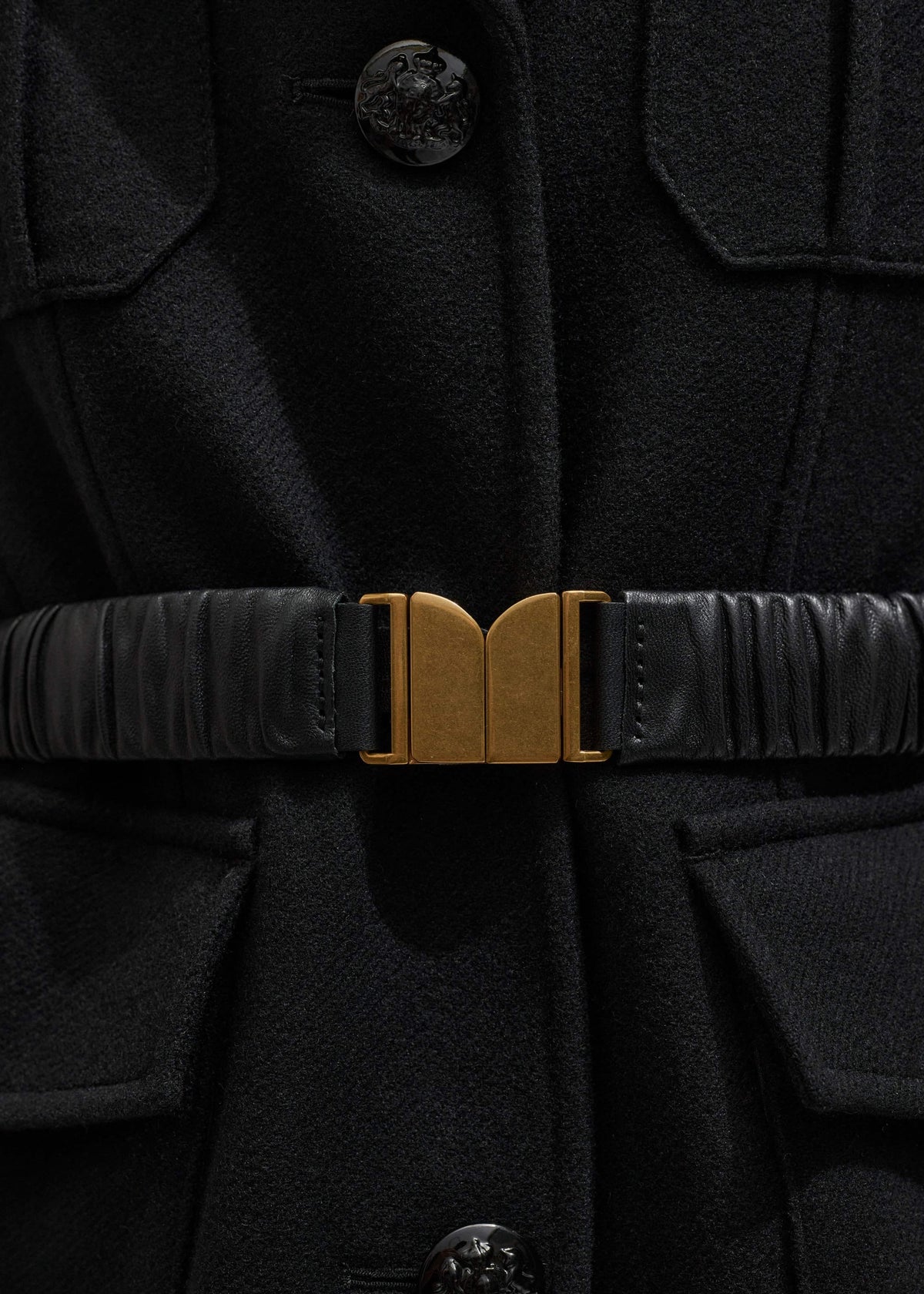 Black Elasticated Belt | ME+EM Accessories