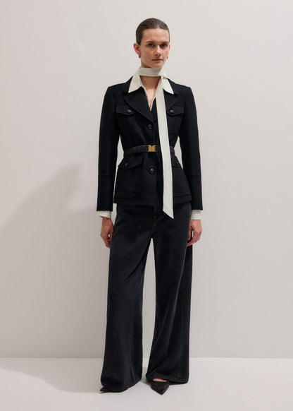 Black Elasticated Belt | ME+EM Accessories