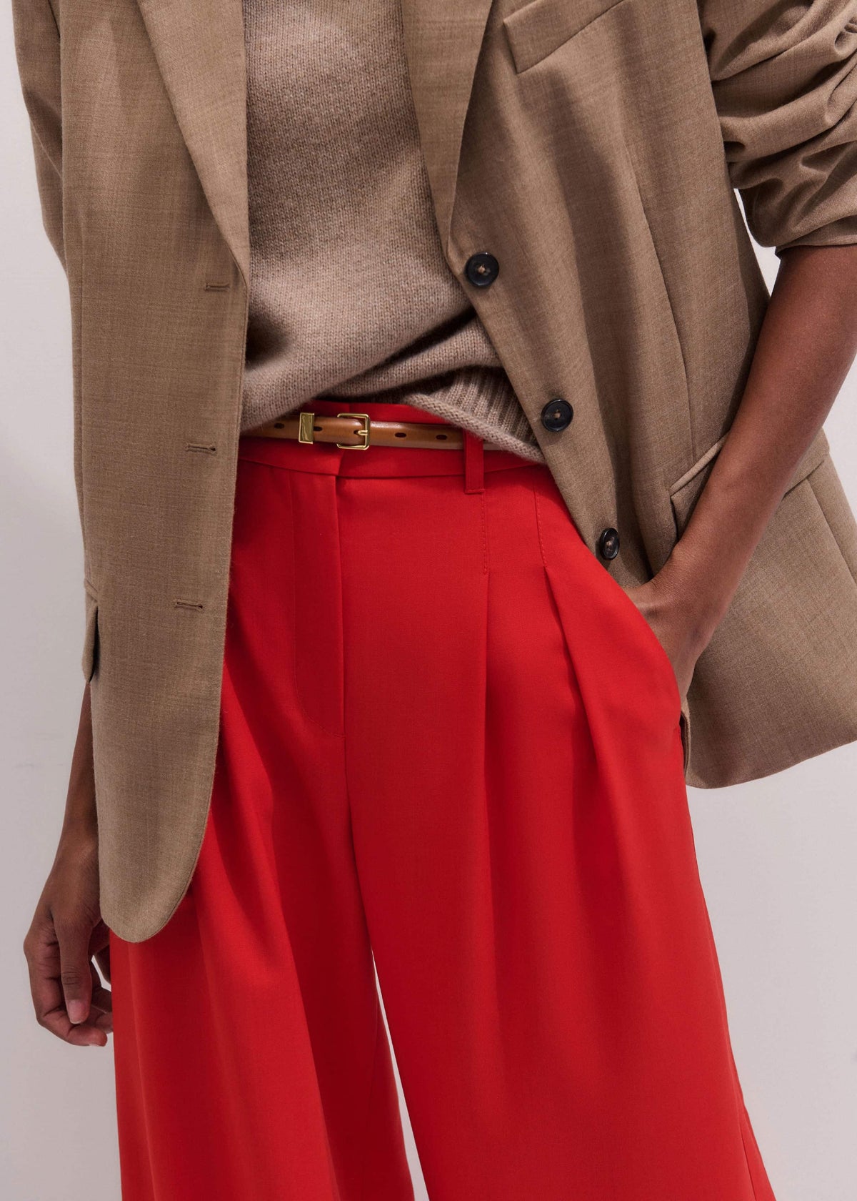 Brown Skinny Belt | ME+EM Accessories