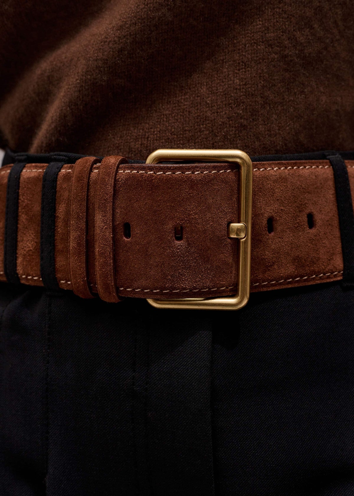 Brown Extra Wide Waisted Belt | ME+EM Accessories