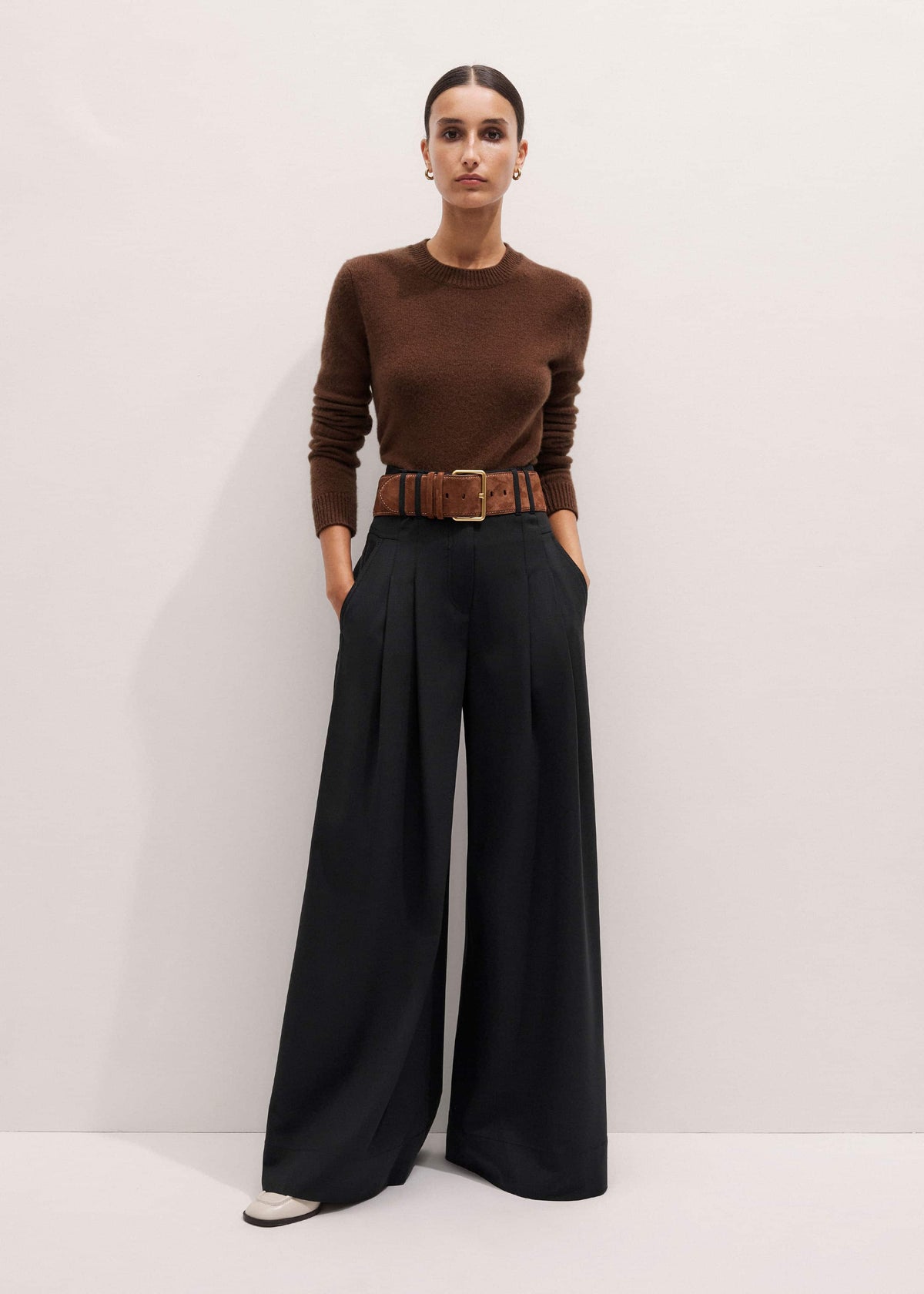 Brown Extra Wide Waisted Belt | ME+EM Accessories
