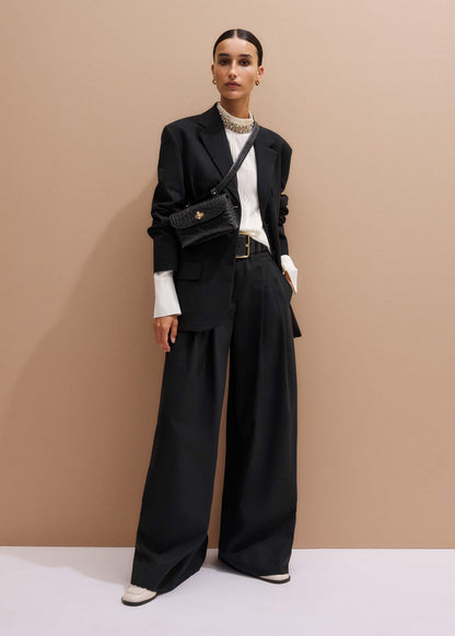 Black Extra Wide Waisted Belt | ME+EM Accessories