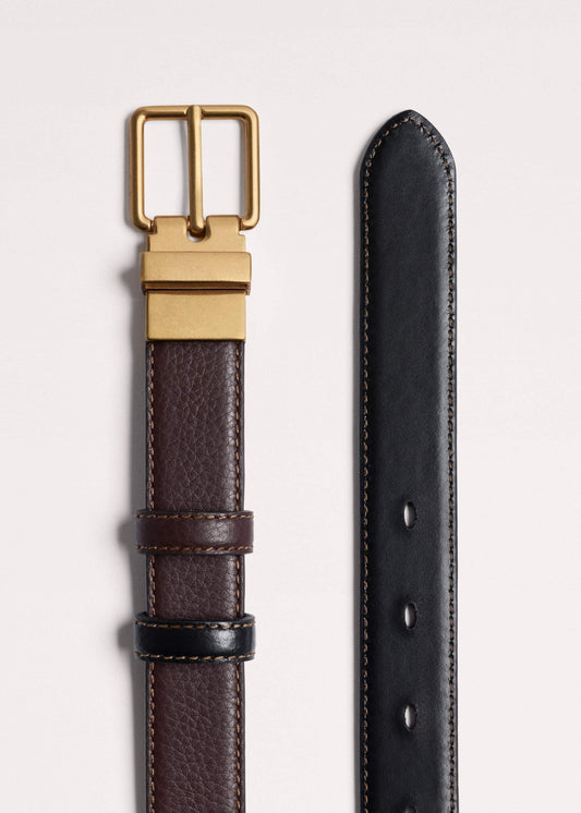 Red Leather Reversible Belt | ME+EM Accessories