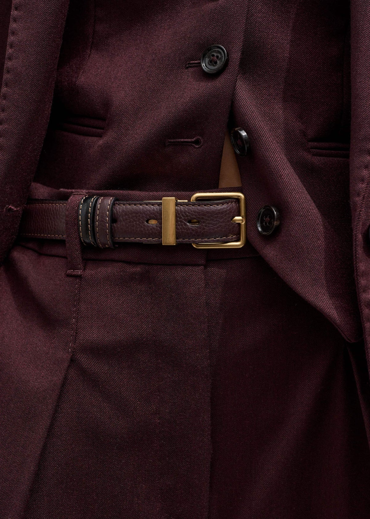 Red Leather Reversible Belt | ME+EM Accessories
