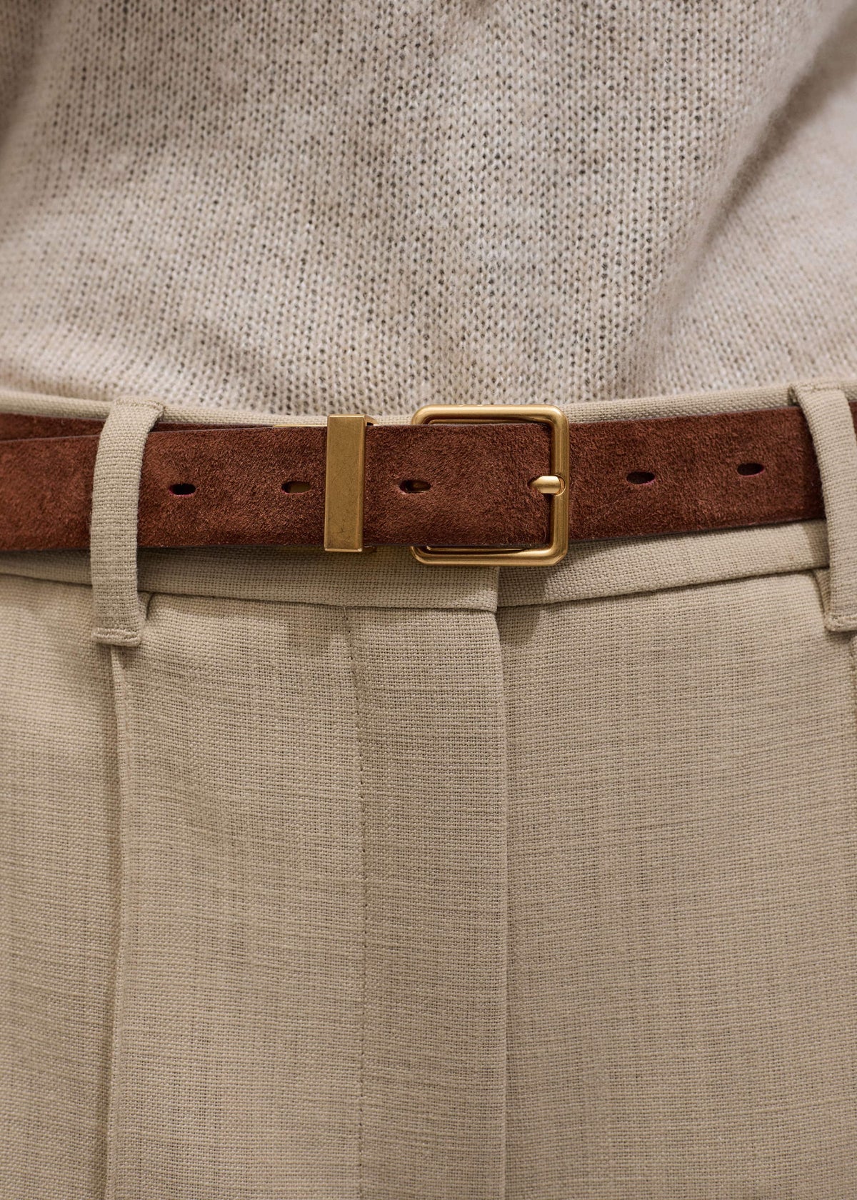 Red Italian Croc Print Reversible Belt | ME+EM Accessories