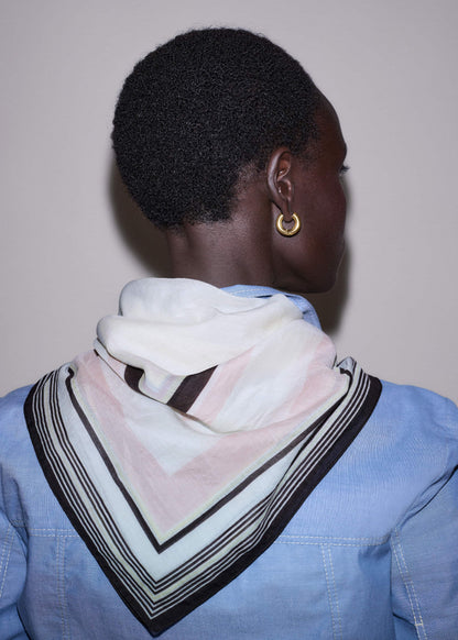 Pink Multi Stripe Border Scarf | ME+EM Accessories