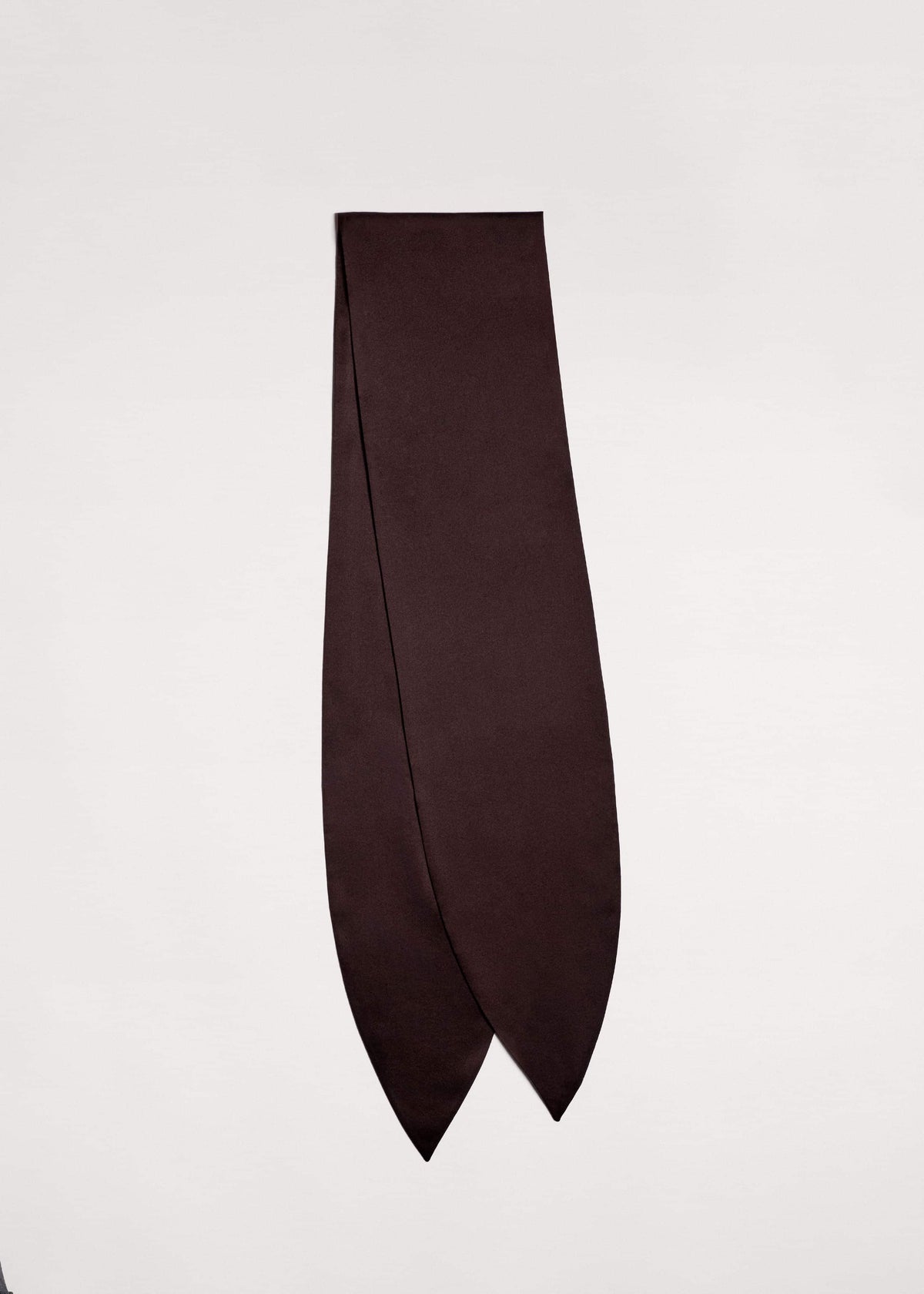 Brown Silk Satin Evening Scarf | ME+EM Accessories