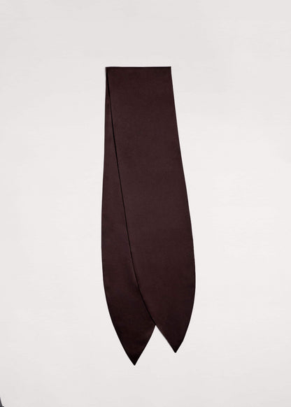 Brown Silk Satin Evening Scarf | ME+EM Accessories