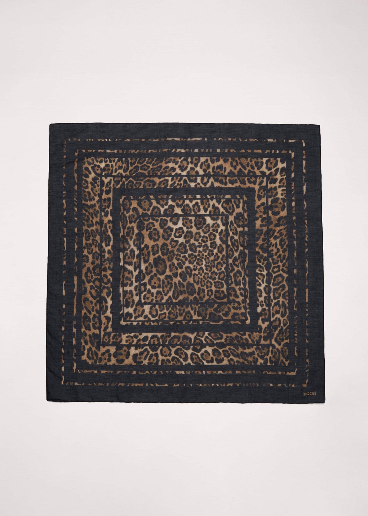 Brown Leopard Border Scarf | ME+EM Accessories