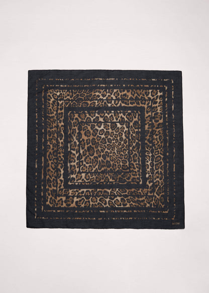Brown Leopard Border Scarf | ME+EM Accessories